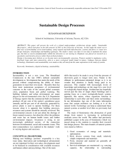 Sustainable Design Processes