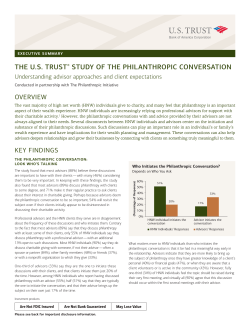 The U.S.Trust ® Study of the Philanthropic