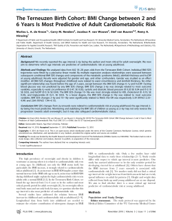 The Terneuzen Birth Cohort: BMI Change between 2 and 6 Years Is