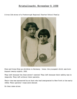 Kristallnacht, November 9, 1938 - Foxborough Regional Charter