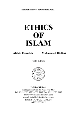 Ethics of Islam - IslamicWindows.net