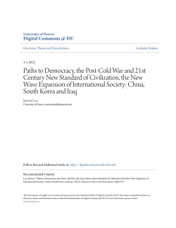 Paths to Democracy, the Post-Cold War and 21st Century New