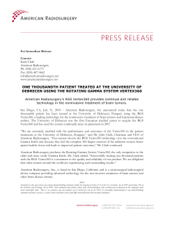 One Thousandth Patient Treated using RGS Vertex360 at Hungary