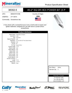 38302-5 #3-2" SQ DR HEX POWER BIT (5 P