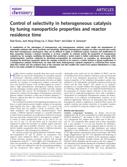 Control of selectivity in heterogeneous catalysis by tuning