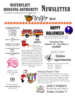 Newsletter - Watervliet Housing Authority