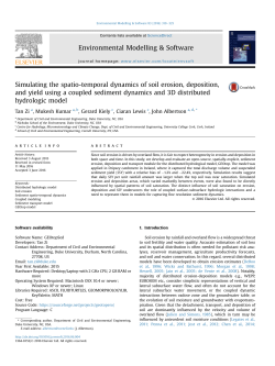 Simulating the spatio-temporal dynamics of soil erosion, deposition