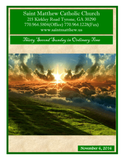 November 6, 2016 - St. Matthew Catholic Church