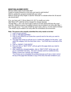 MODIFYING AN EMMY ENTRY Did you notice a typo in your entry