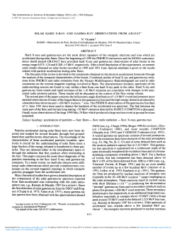 SOLAR HARD X-RAY AND GAMMA-RAY OBSERVATIONS FROM