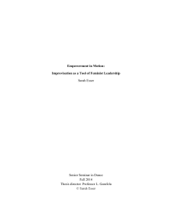 By Sarah Esser - Dance &ndash; Barnard