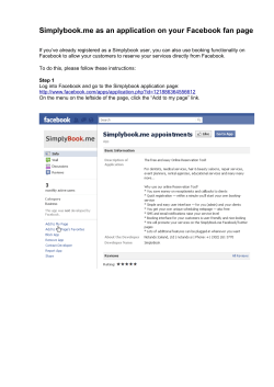 Simplybook.me as an application on your Facebook fan page