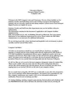 EDP Computer Form for Students