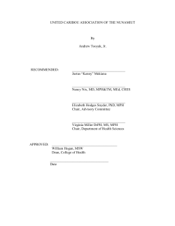 UNITED CARIBOU ASSOCIATION OF THE NUNAMIUT By Andrew