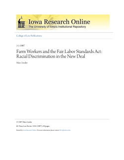 Farm Workers and the Fair Labor Standards Act: Racial