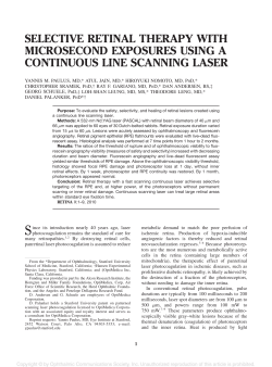 selective retinal therapy with microsecond exposures using a