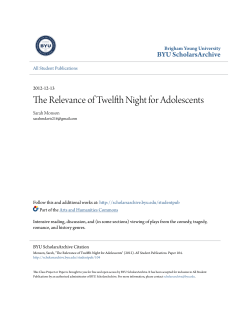 The Relevance of Twelfth Night for Adolescents