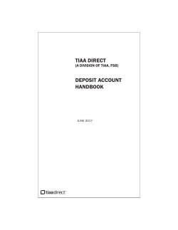 deposit account handbook