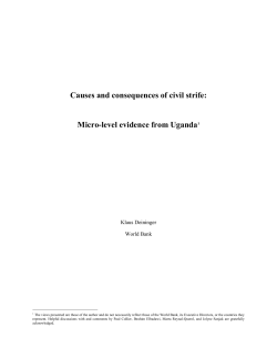 Causes and consequences of civil strife: Micro