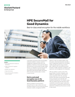 HPE SecureMail for Good Dynamics data sheet
