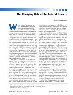 The Changing Role of the Federal Reserve