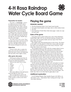 4-H Rosa Raindrop Water Cycle Board Game