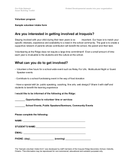 Are you interested in getting involved at Iroquois? What can you do