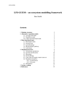 LPJ-GUESS &ndash; an ecosystem modelling framework
