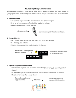 Four (Simplified) Comma Rules