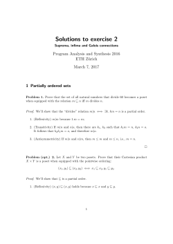 Solutions to exercise 2