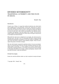 DIVIDED SOVEREIGNTY - Commission on Legal Pluralism
