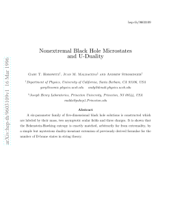 Nonextremal Black Hole Microstates and U