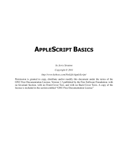 AppleScript Basics
