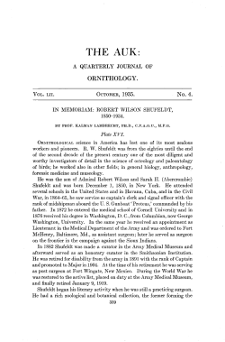 in memoriam: robert wilson shufeldt, 1850-1934