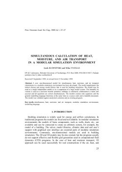 simultaneous calculation of heat, moisture, and air transport in a