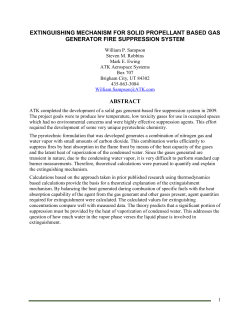 extinguishing mechanism for solid propellant based gas