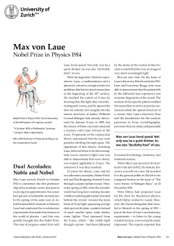 Read more about Max von Laue`s life and work