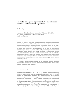 Pseudo-analysis approach to nonlinear partial differential equations