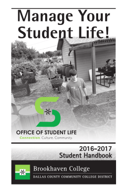 OFFICE OF STUDENT LIFE - Dallas County Community College