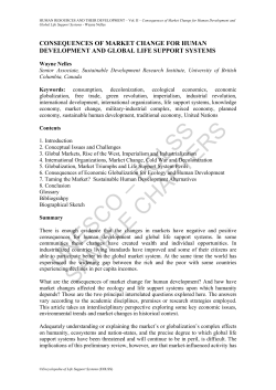 Consequences of Market Change for Human