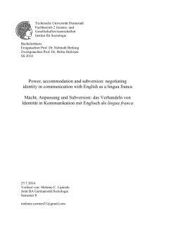 negotiating identity in communication with English as a lingua franca