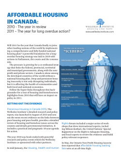 affordable housing in canada