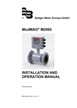 User manual_EN - Badger Meter Europa GmbH
