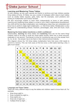 Learning and Mastering Times Tables