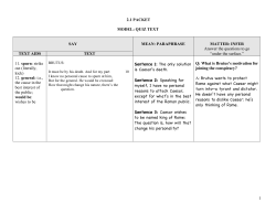 1 2.1 PACKET MODEL: QUIZ TEXT SAY TEXT AIDS TEXT MEAN