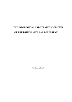 the ideological and strategic origins of the british
