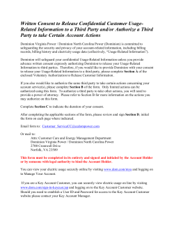 Written Consent to Release Confidential Customer