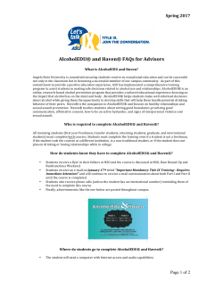 AlcoholEDU&reg; and Haven&reg; FAQs for Advisors