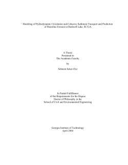 Modeling of Hydrodynamic Circulation and Cohesive - CLU-IN