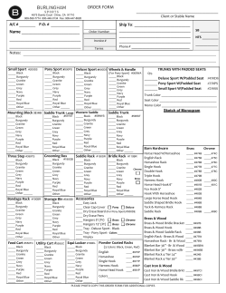 Stable Equipment - Form